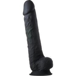 REAL LOVE DUAL DENSITY - PENE REALÍSITICO 38CM NEGRO