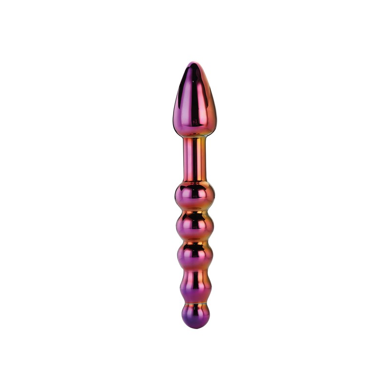 GLAMOUR GLASS RIDGED ANAL DILDO