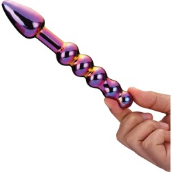 GLAMOUR GLASS RIDGED ANAL DILDO