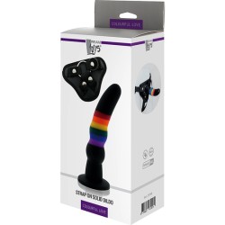 COLOURFUL LOVE STRAP ON SOLID DILDO