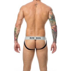 MOB STRIPE CLASSIC JOCK - TANGA BLANCO