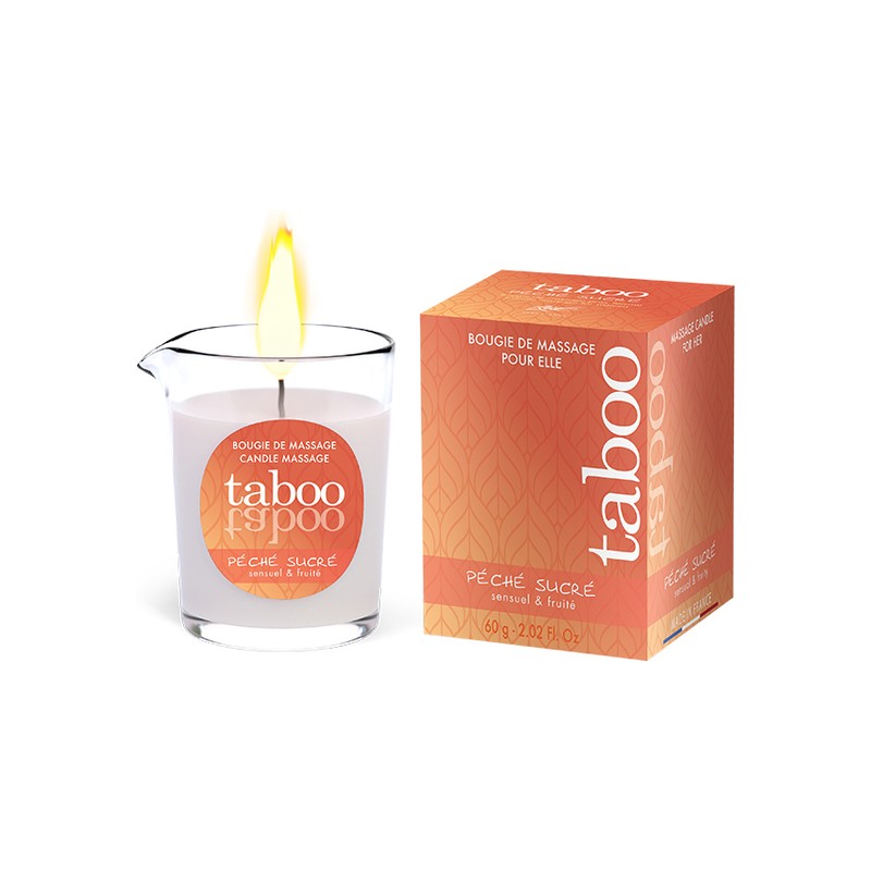 TABOO VELA DE MASAJE PARA ELLA PECHE SUCRE AROMA NECTARINA