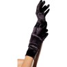 LEG AVENUE GUANTES SATEN NEGRO