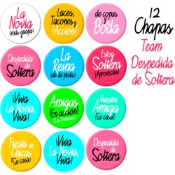 12 CHAPAS DESPEDIDA DE...