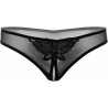 DARING INDRA CROTCHLESS BEADED THONG-NEGRO