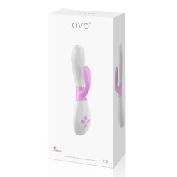 OVO K2 VIBRADOR CONEJITO BLANCO/ROSA