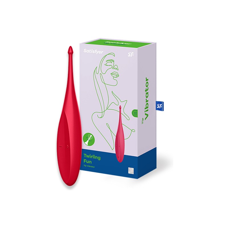 SATISFYER TWIRLING FUN VARITA VIBRADORA - ROJO