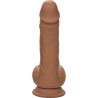 PENE DE SILICONA DE DOBLE DENSIDAD 21,5CM - MARRON